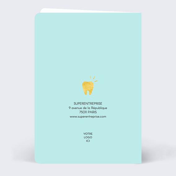 Carte de vœux entreprise Toutes ses Dents Verso