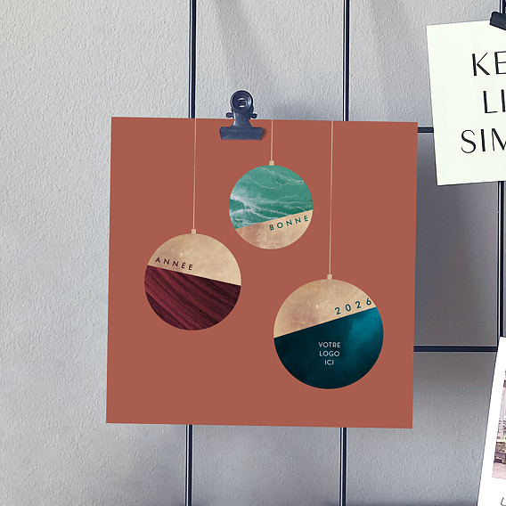 Carte de vœux entreprise Noël Suspendu Après 4