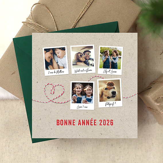 Carte de voeux Polaroid  Après 4