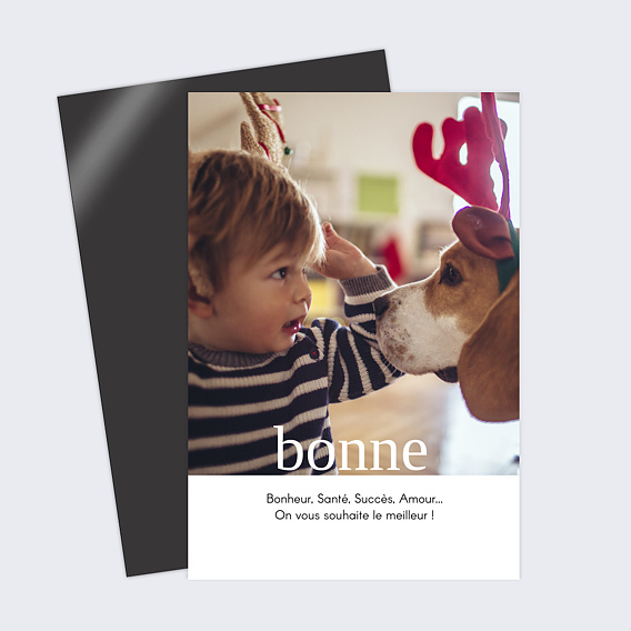 Carte de voeux Typographie Bonne Année