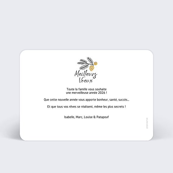 Carte de Voeux Particuliers Tampon couronne