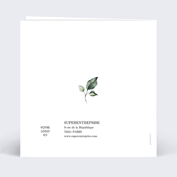 Carte de Voeux Entreprise Dorure Eucalyptus