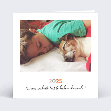 Carte de Voeux Particuliers Chiffres colors