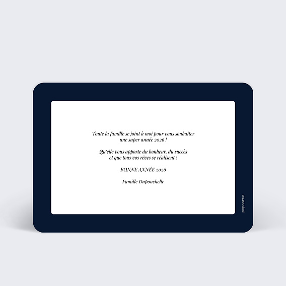 Carte de voeux Jolis souhaits multi Verso