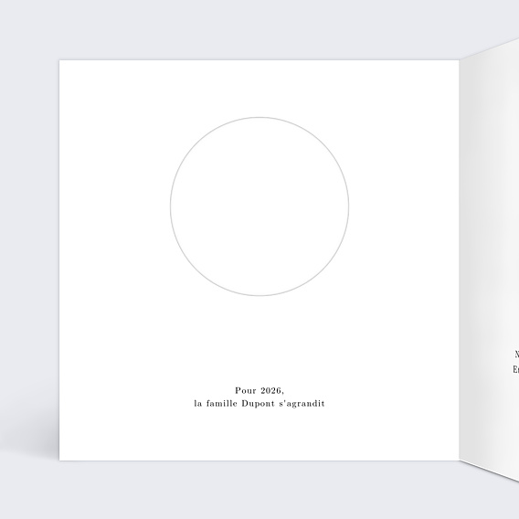 Carte de voeux Découpe Couronnée Intérieur Gauche