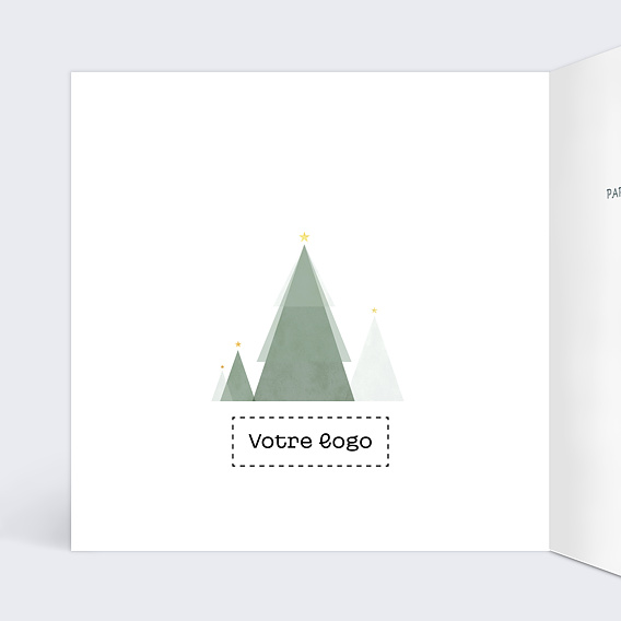 Carte de vœux entreprise Sapin Valeurs Intérieur Gauche
