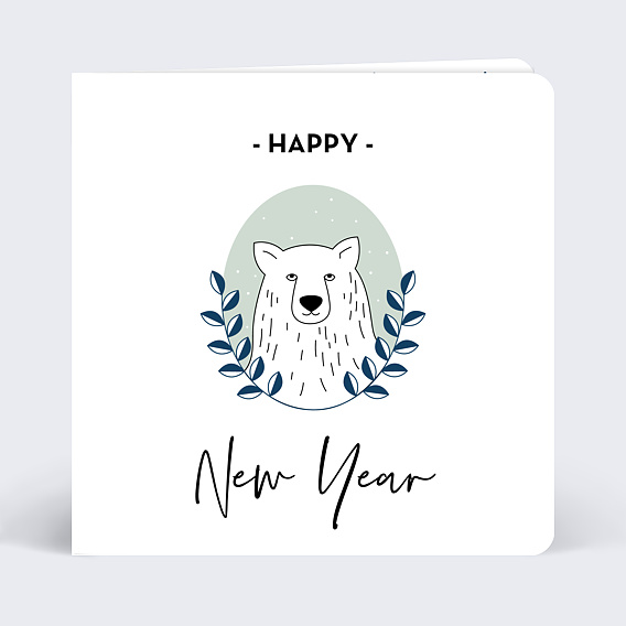 Carte de voeux Ours de Noël Après 4