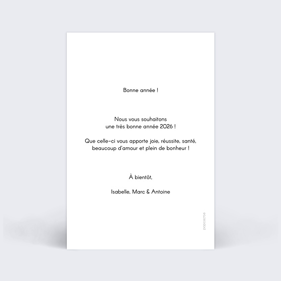 Carte de Voeux Particuliers Typographie Bonne Année