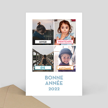 Carte de Voeux Particuliers Saisons graphiques