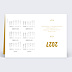 Carte de Voeux Entreprise Calendrier Typographie