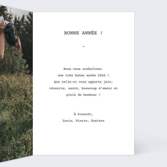 Carte de voeux Polaroïd Simple Intérieur Droit