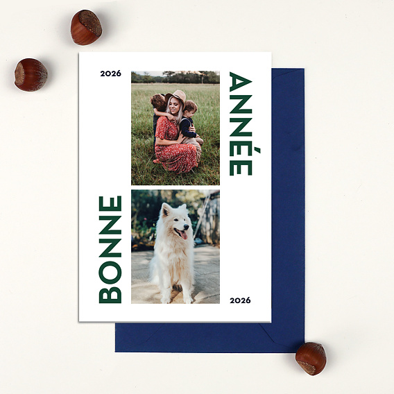 Carte de voeux Typo Chic Après 1