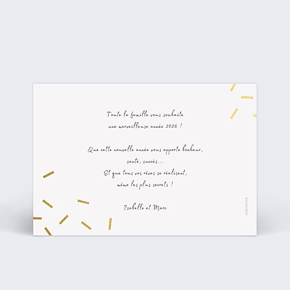 Carte de Voeux Particuliers Chic Blond