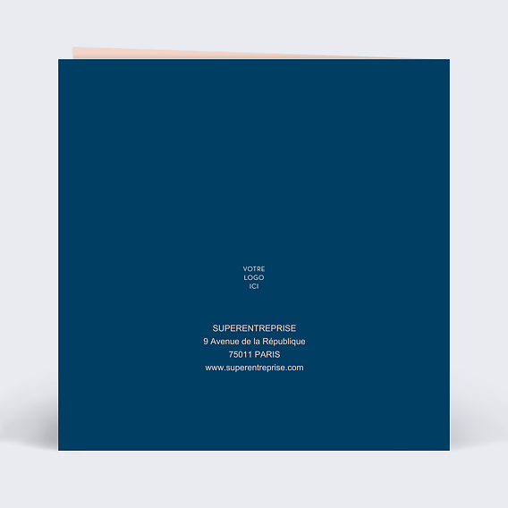 Carte de vœux entreprise Velours Verso