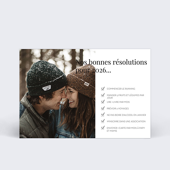 Carte de Voeux Particuliers Resolutions