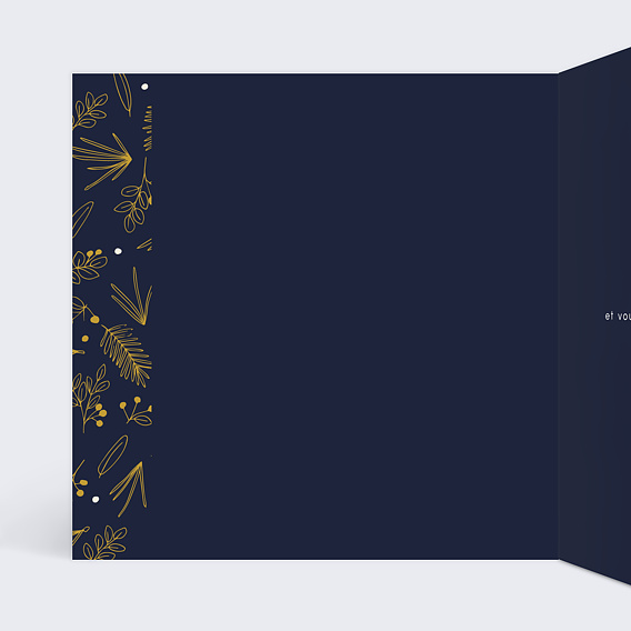 Carte de vœux entreprise Champêtre Intérieur Gauche