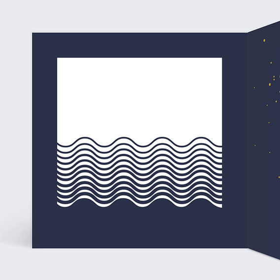 Carte de vœux entreprise Découpe Constellation Intérieur Gauche