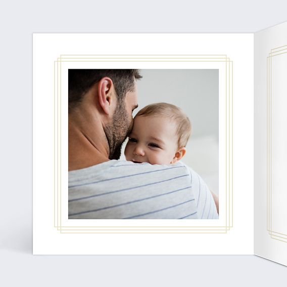 Carte de voeux Dorure cadre photo Intérieur Gauche