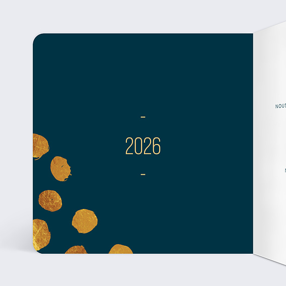 Carte de vœux entreprise Graphique Chic Intérieur Gauche