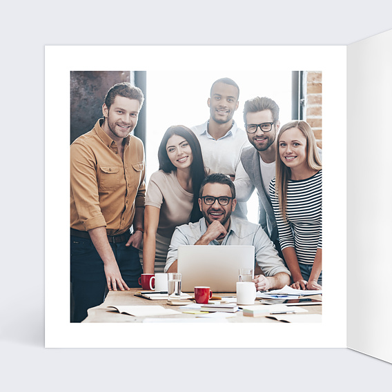 Carte de vœux entreprise Jolie Broderie Intérieur Gauche