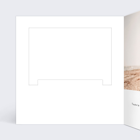 Carte de voeux Découpe Sapins enneigés Intérieur Gauche