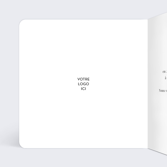 Carte de vœux entreprise Typographie Classique Intérieur Gauche