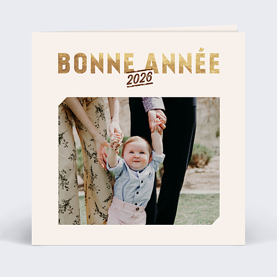 Carte de Voeux Particuliers Typo graphique