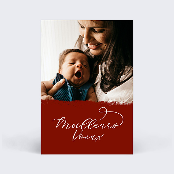 Carte de Voeux Particuliers Coup de pinceau