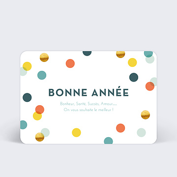 Carte de Voeux Particuliers Conffetis chic