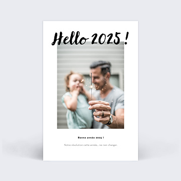 Carte de Voeux Particuliers Grand Cadre blanc