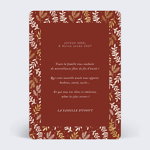 Carte de Voeux Particuliers Golden Jugnle