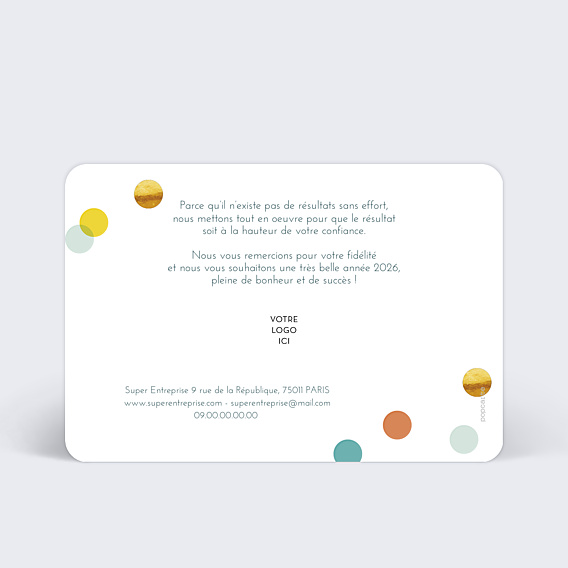 Carte de Voeux Entreprise Confettis Chic