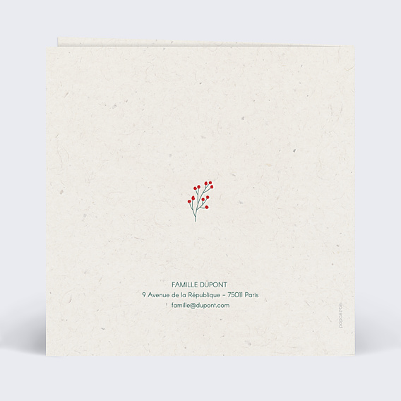 Carte de Voeux Particuliers Cadre Photo Festif