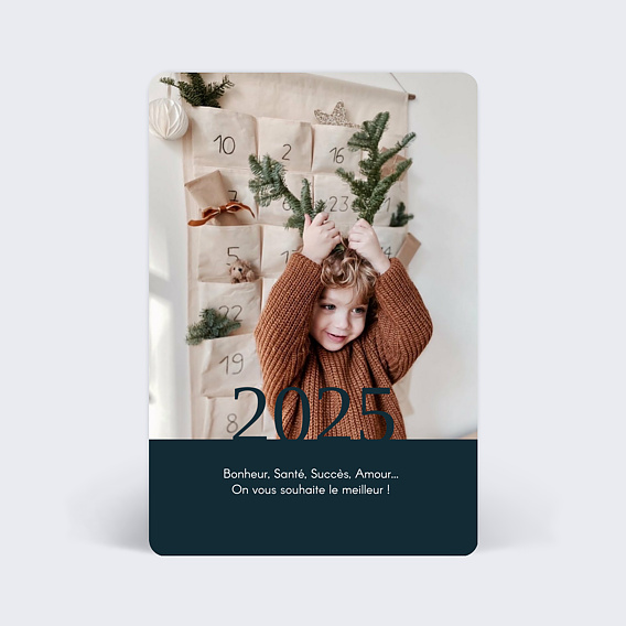 Carte de voeux Typographie Année