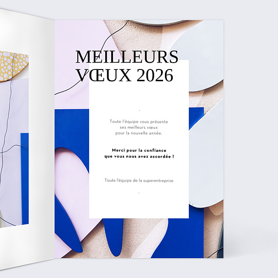 Carte de vœux entreprise Art Moderne Intérieur Droit