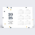 Carte de vœux entreprise Calendrier Pois Recto