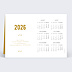 Carte de vœux entreprise Calendrier Typographie Verso