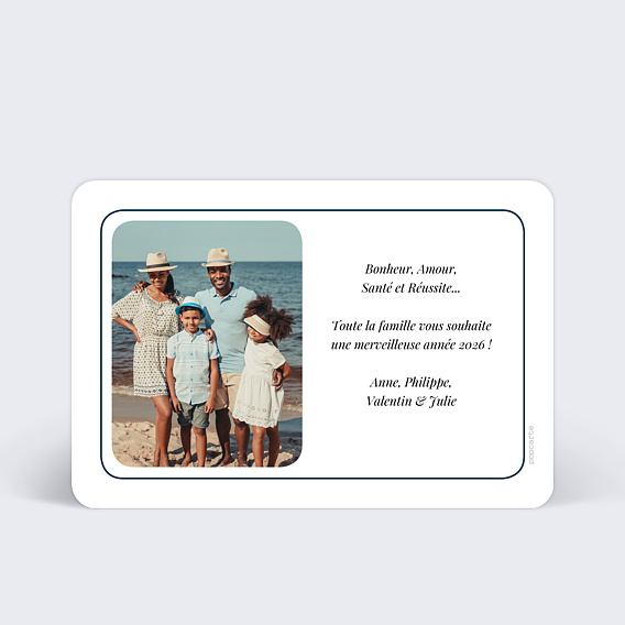 Carte de voeux A main levée Verso