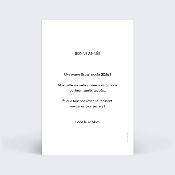 Carte de voeux Filet d'or photo Verso