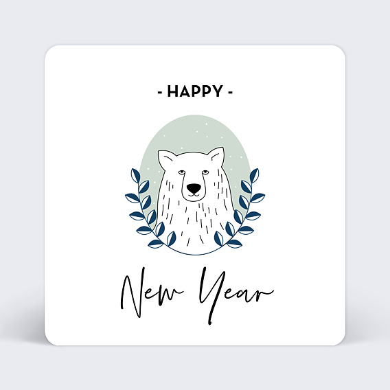 Carte de voeux Ours de Noël