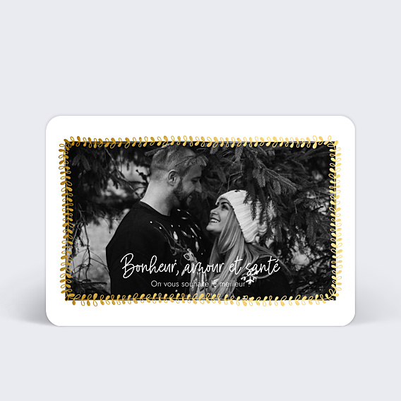 Carte de Voeux Particuliers Jolies Feuilles