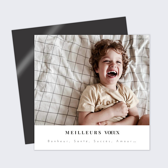 Carte de voeux Simplicité lettres