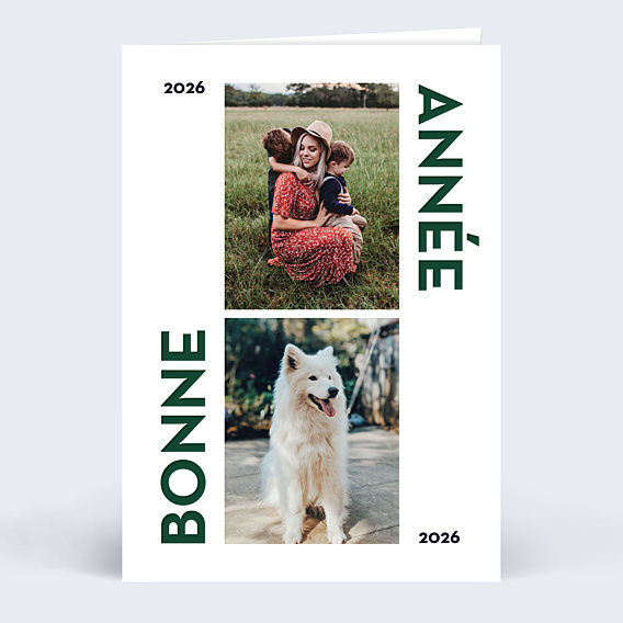 Carte de Voeux Particuliers Typo Chic