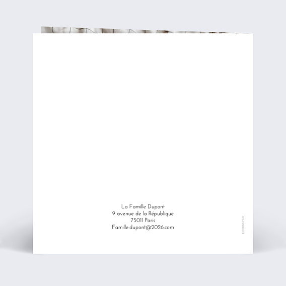 Carte de voeux Chic Verso