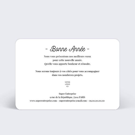 Carte de Voeux Entreprise Tirets