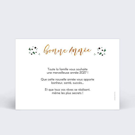 Carte de Voeux Particuliers Feuilles étoilées