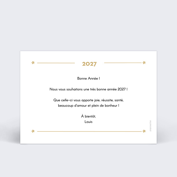 Carte de Voeux Particuliers Losange fleuri