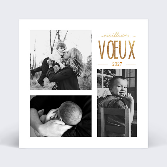 Carte de Voeux Particuliers Jeu typographique