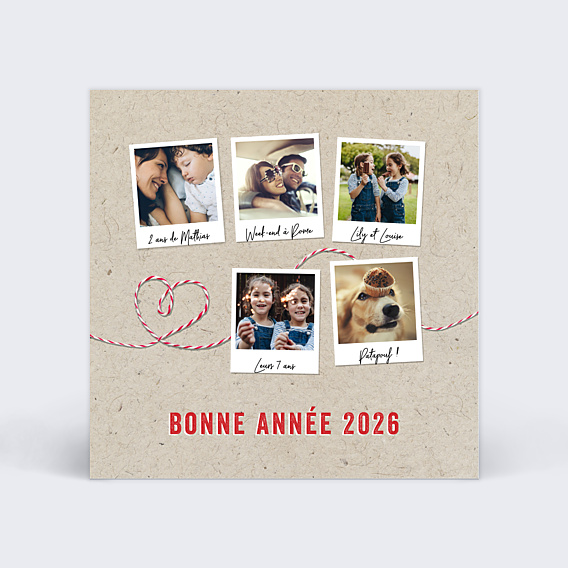 Carte de Voeux Particuliers Polaroid 