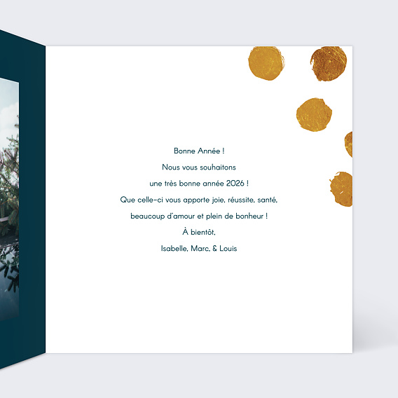 Carte de voeux Graphique chic Intérieur Droit